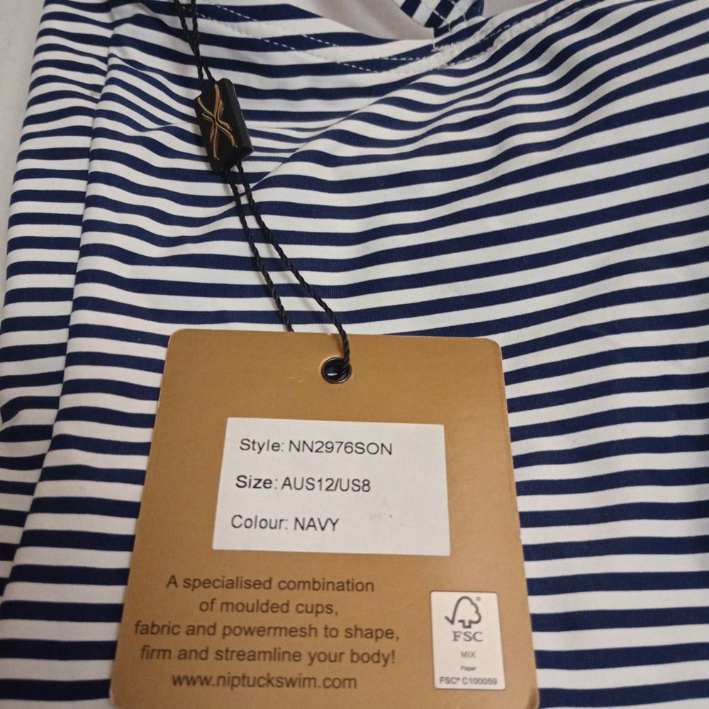 Nip Tuck Sorrento Stripe Joanne One Piece Swimsuit NWT Size 8 - Picture 5 of 10